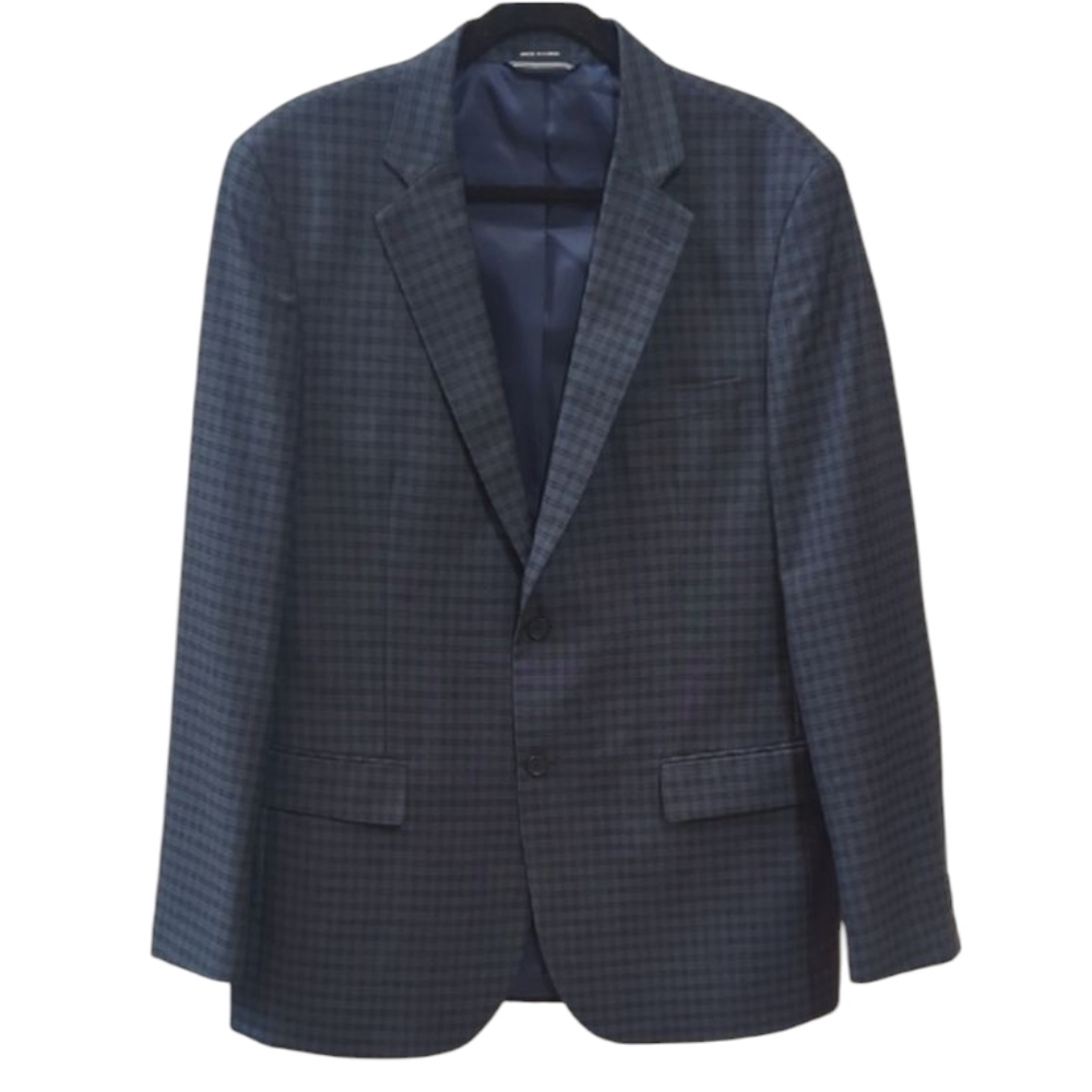 Nautica,Blue Windowpane Men's Sport Coat.  42L (Long)